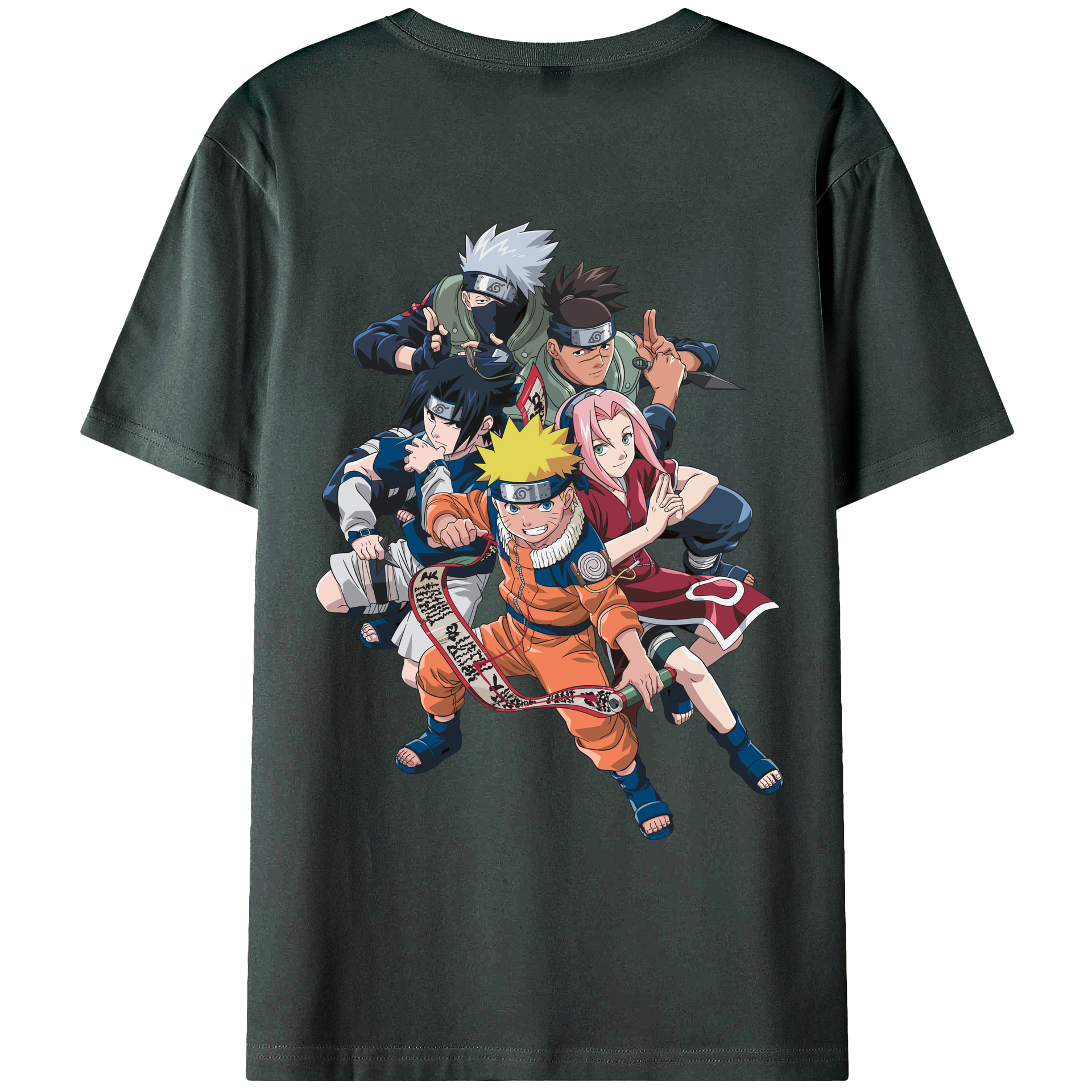 （画像用） NARUTO -ナルト- うずまき ナルト Uzumaki Naruto 綿100％ メンズ半袖Tシャツ（バックプリント） 通気性